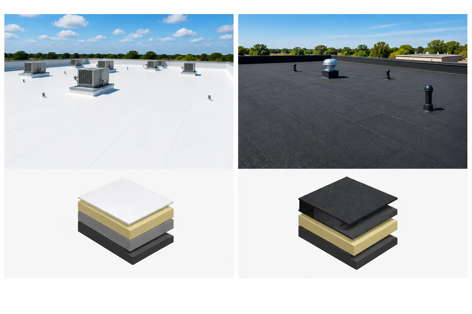 Flat roof system